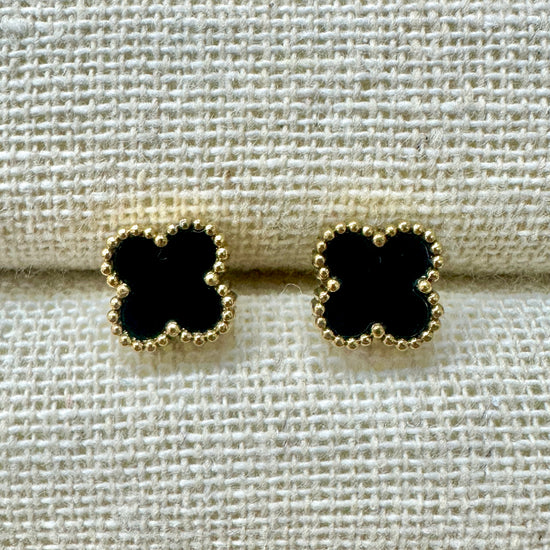 Clover Earrings [Col:Black]