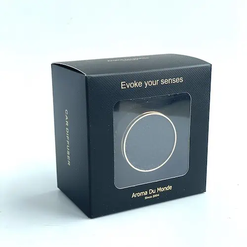 Clip On Car Diffuser - Black Leather - Sandalwood, Patchouli & Vanilla