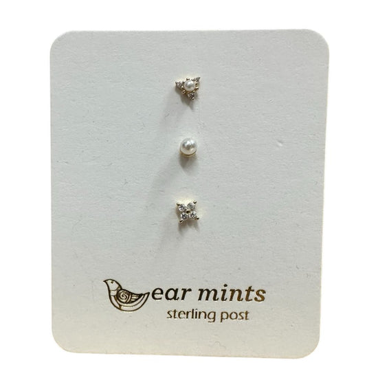 Fabienne - Earrings Studs Trio Pack [Col:Gold]