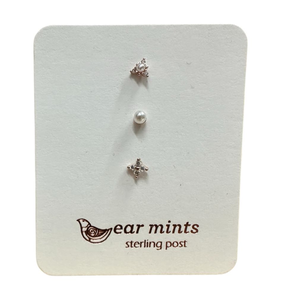 Fabienne - Earrings Studs Trio Pack [Col:Rose]