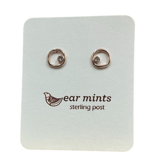 Fabienne - Earrings Studs Irregular Circle [Col:Rose]