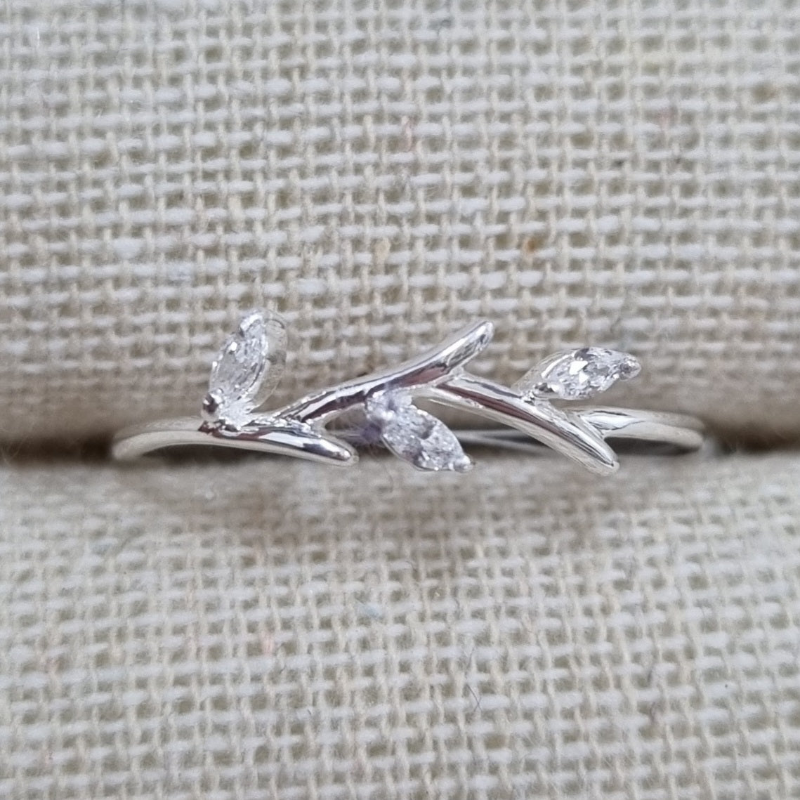 Ring Branch & Leaf Silver [Sz:7]