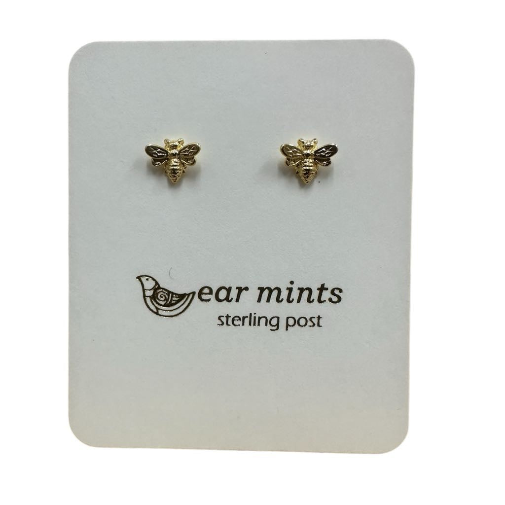 Fabienne - Earrings Studs Small Bee [Col:Gold]