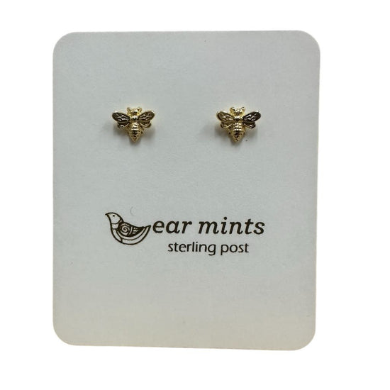 Fabienne - Earrings Studs Small Bee [Col:Gold]