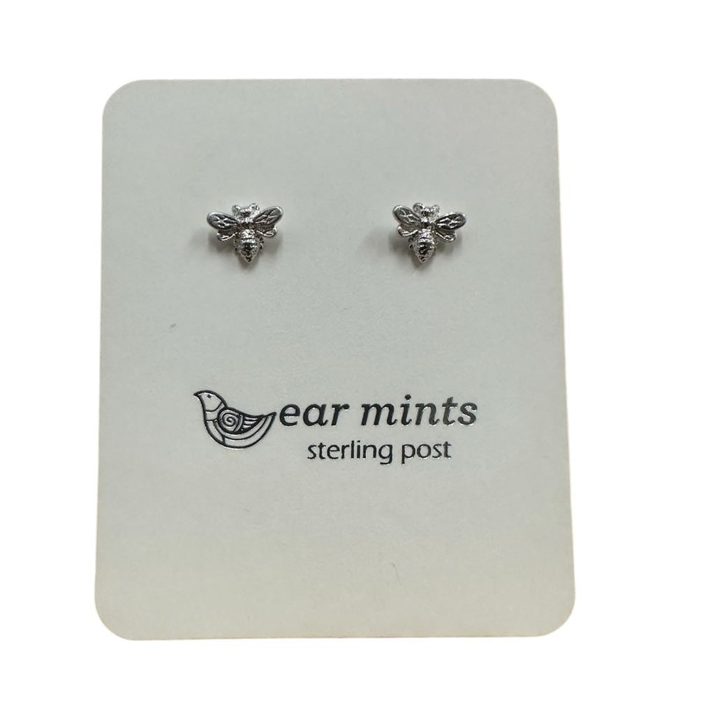 Fabienne - Earrings Studs Small Bee [Col:Silver]