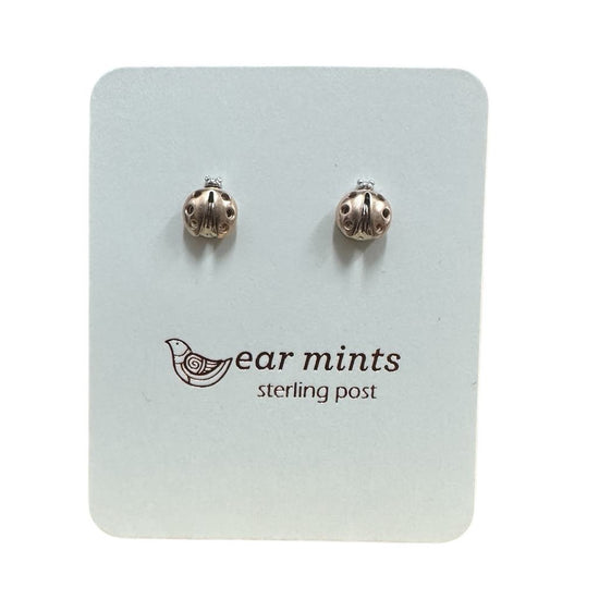 Fabienne - Earrings Studs Two Tone Ladybird [Col:Rose]