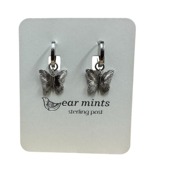 Fabienne - Earrings Huggie Butterfly [Col:Silver]