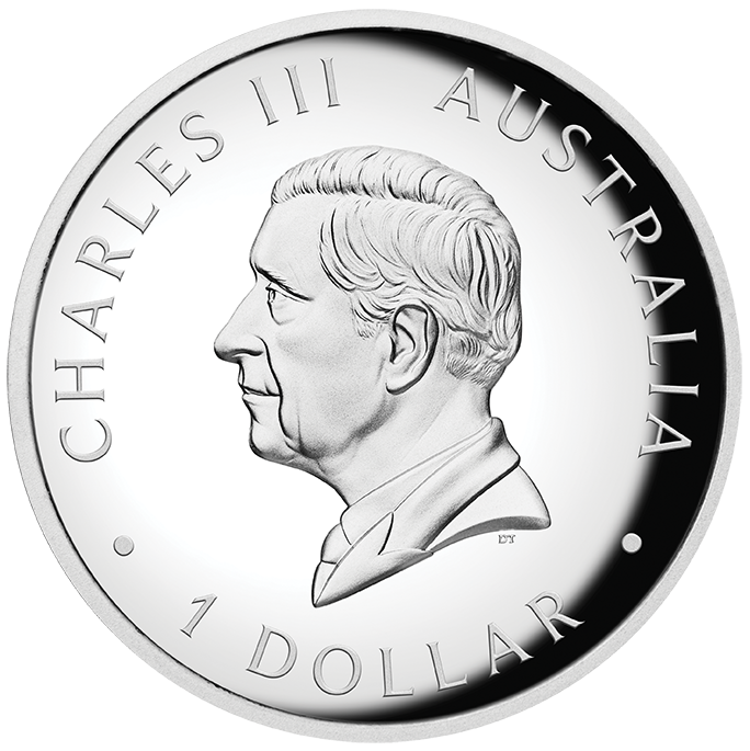 Perth Mint - Australian Kangaroo 2025 1oz Silver Proof High Relief Coloured Coin
