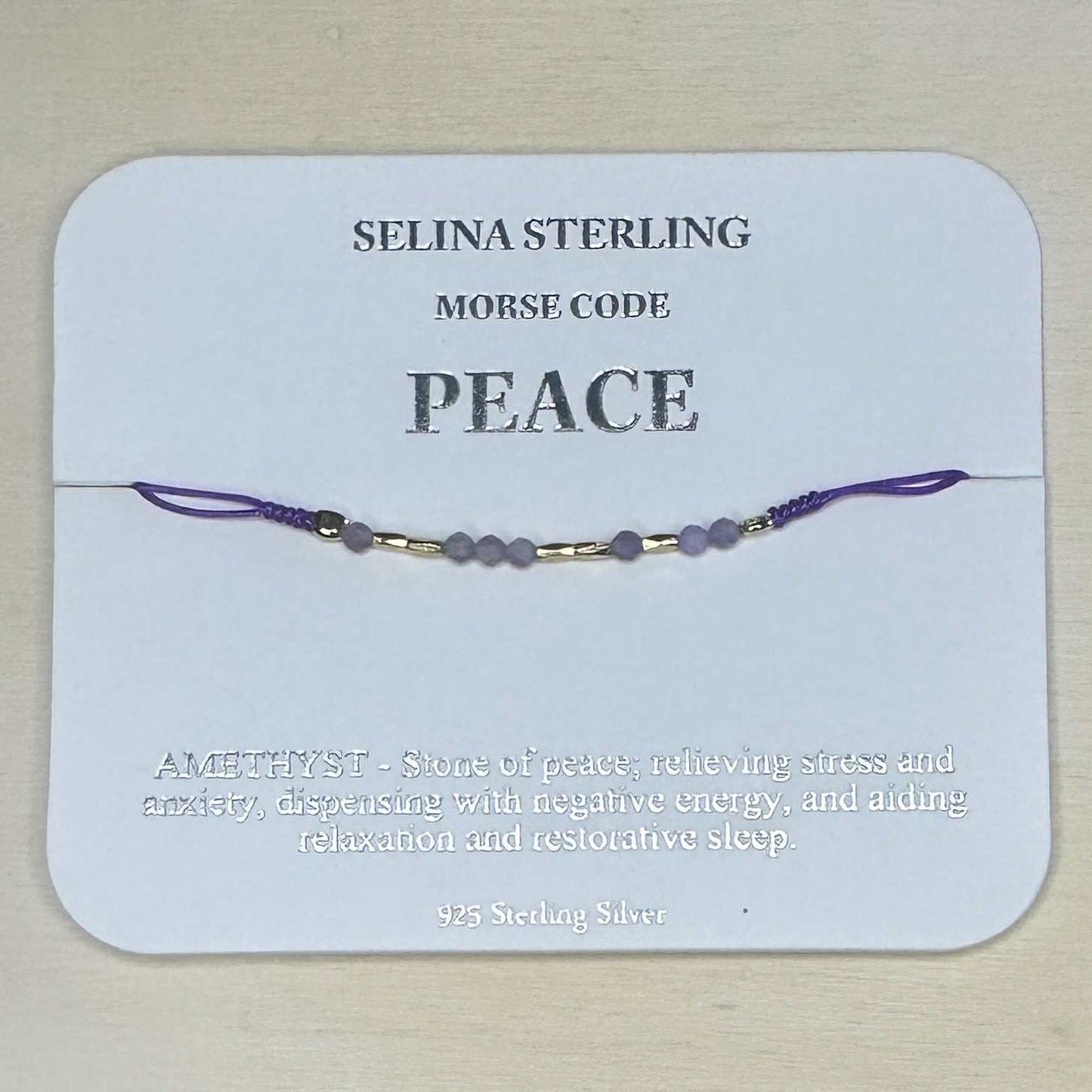 Fabienne - Morse Code Bracelet Peace [Col:Gold]