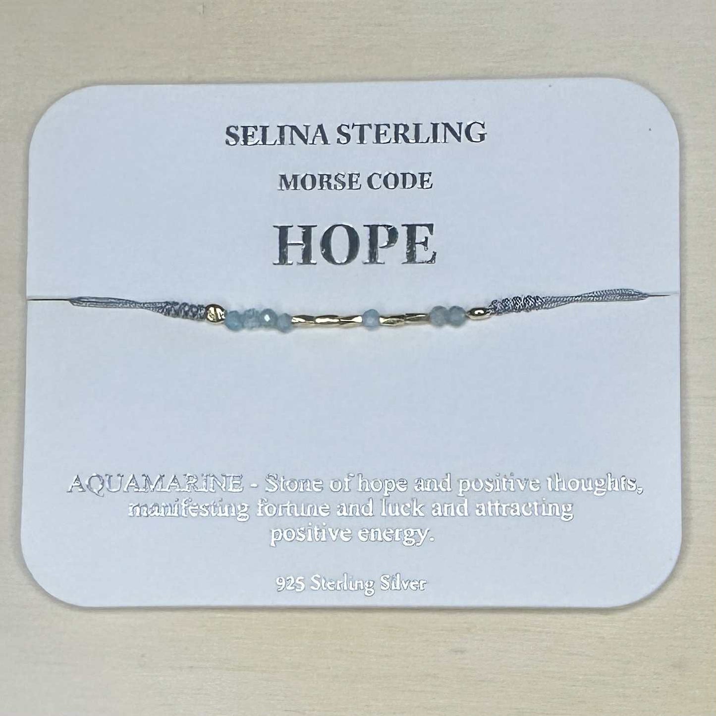 Fabienne - Morse Code Bracelet Hope [Col:Gold]