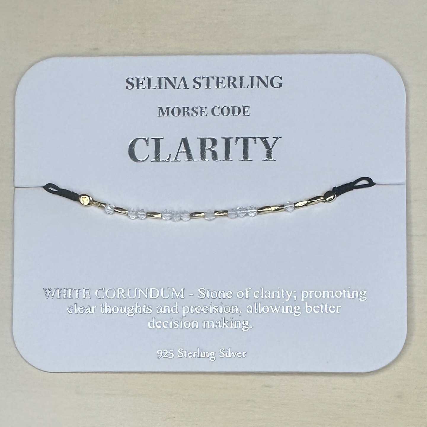 Fabienne - Morse Code Bracelet Clarity [Col:Gold]
