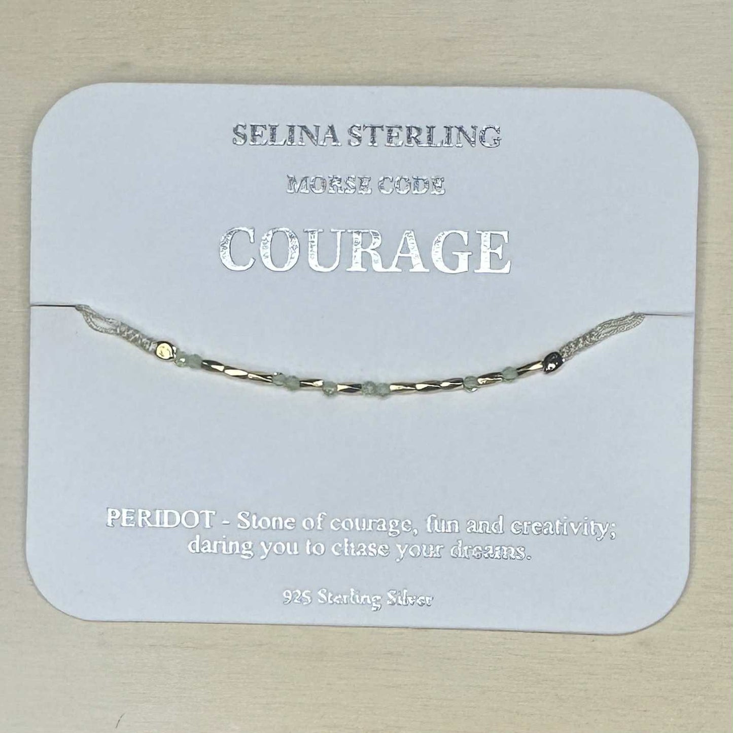 Fabienne - Morse Code Bracelet Courage [Col:Gold]