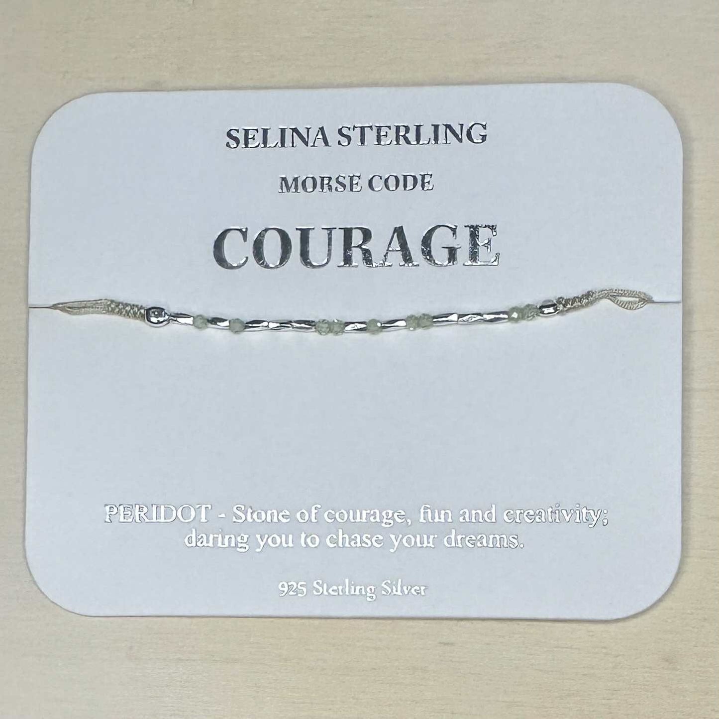 Fabienne - Morse Code Bracelet Courage [Col:Silver]