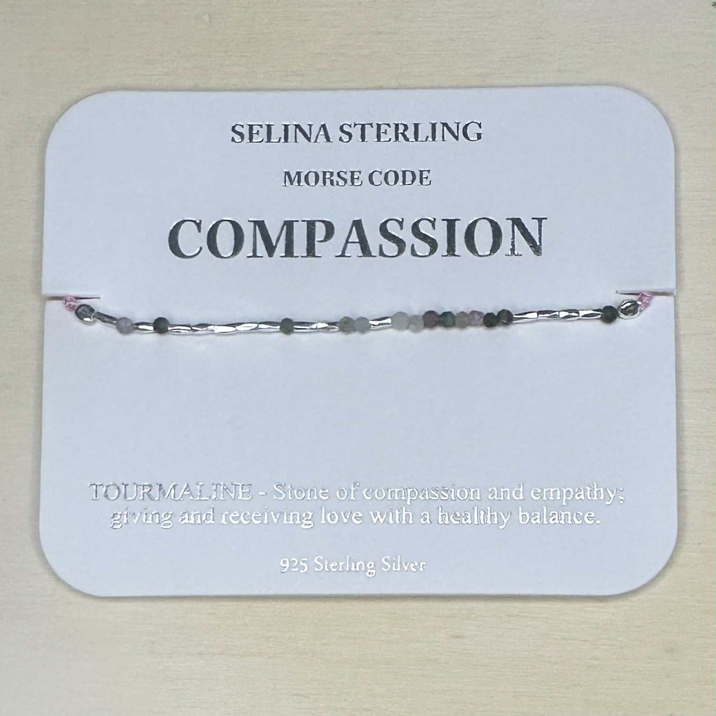 Fabienne - Morse Code Bracelet Compassion [Col:Silver]