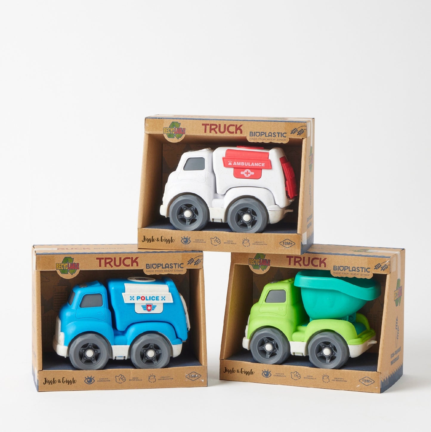 Jiggle & Giggle | Bioplastic Utility Truck Police 