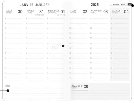 2025 Weekly Diary - Aquarupella Peacock