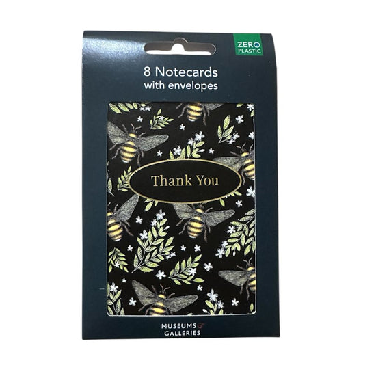 Thank You Bee Pattern Notecard Pack Of 8