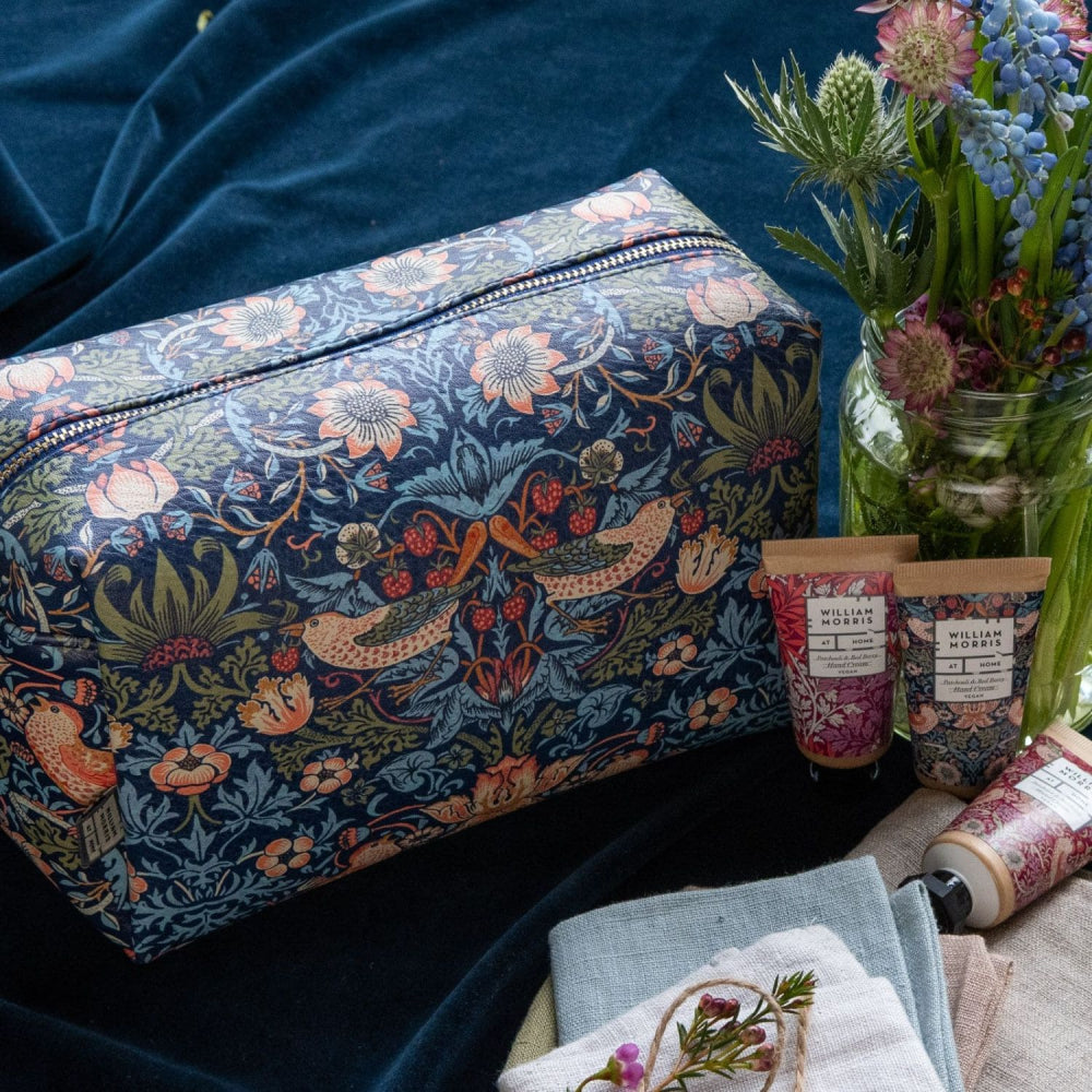 William Morris at Home |  Strawberry Thief Lrg Toiletry Bag Blue