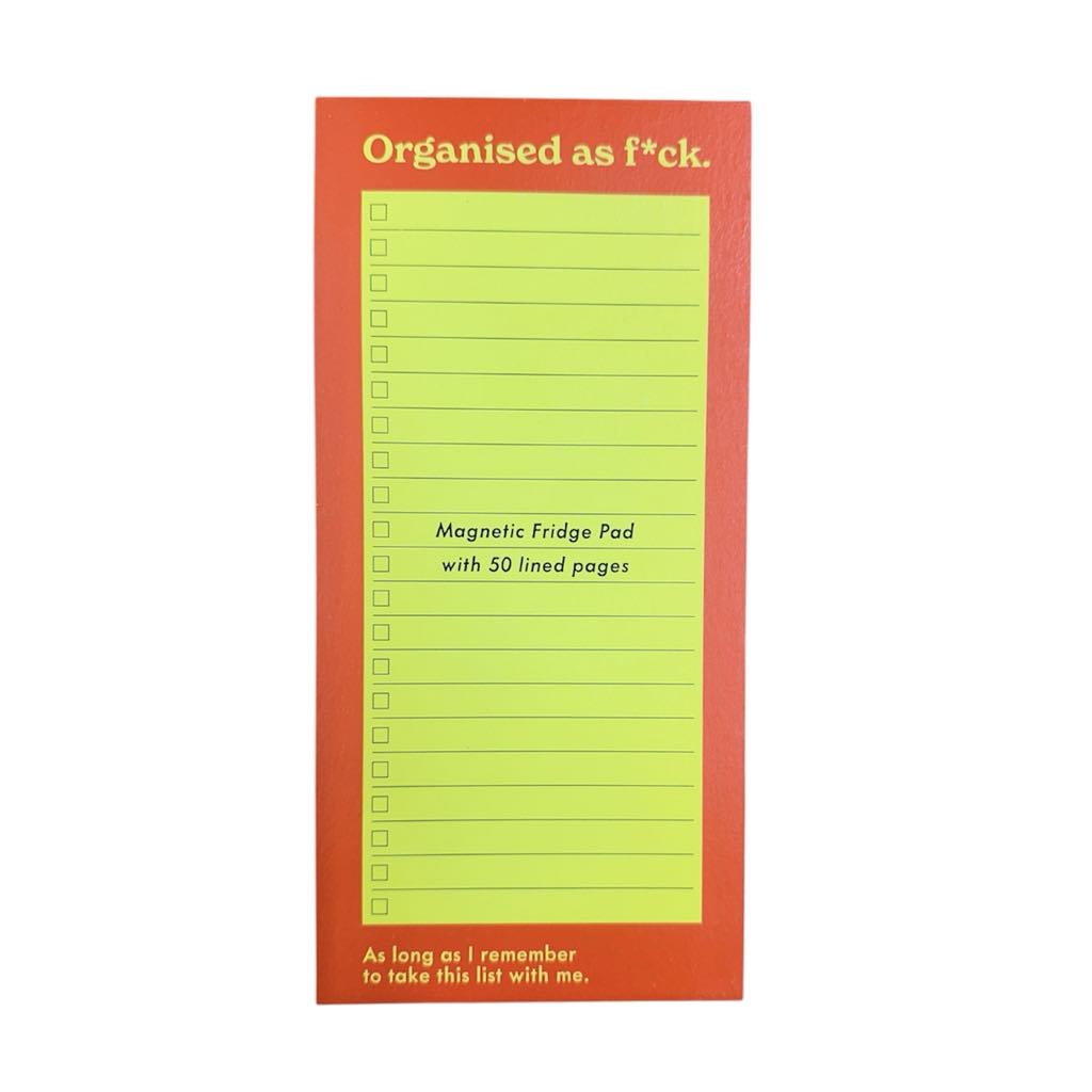 Organised as Fck To Do Pad