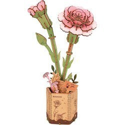 Robotime | Pink Carnation Wooden Bloom Craft