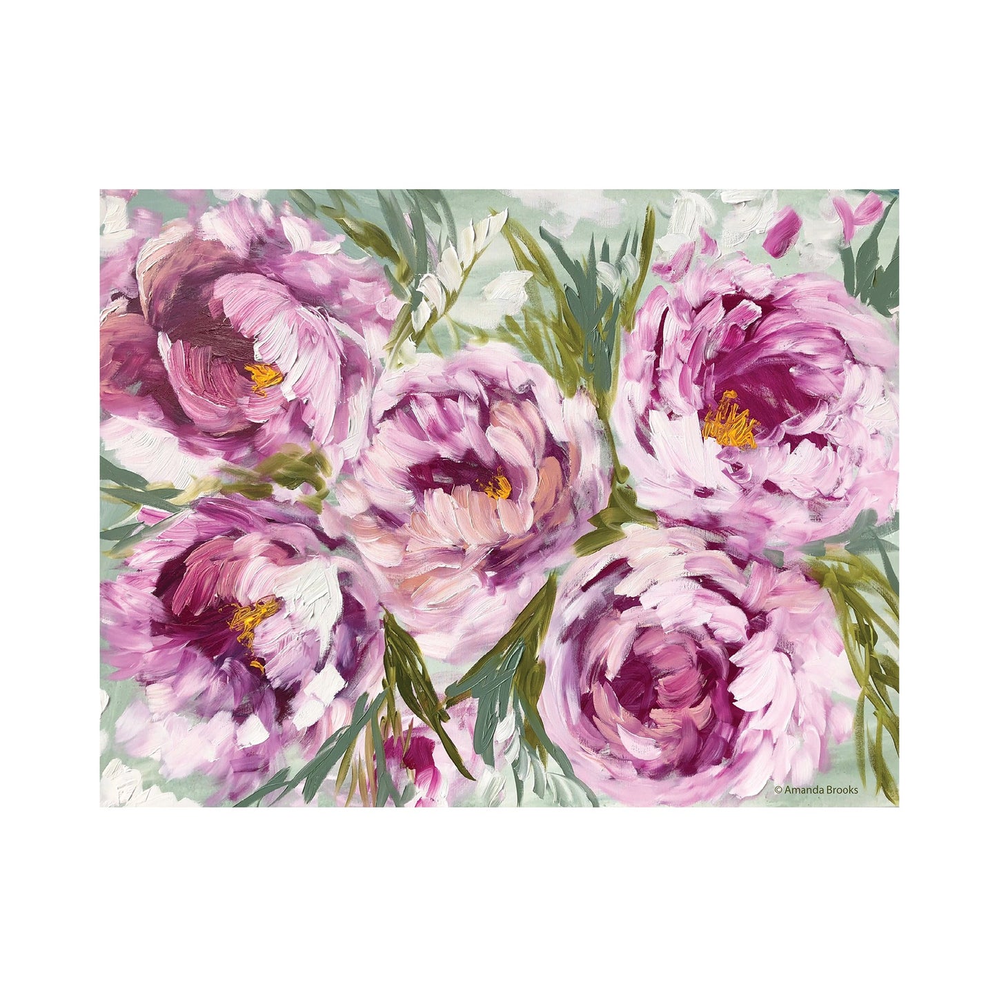 Amour Et Joie Peony Hardback Placemat - Set Of 4