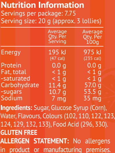 Scott Bros. Candy - Citrus Rock 175g