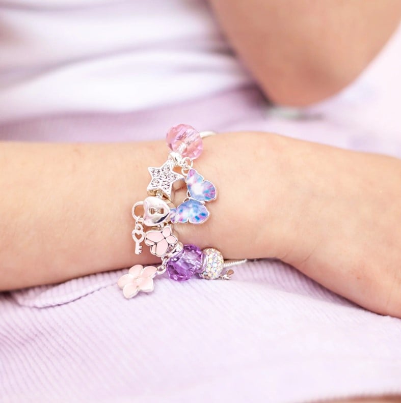Lauren Hinkley Charm Bracelet - Purple Butterfly Magic