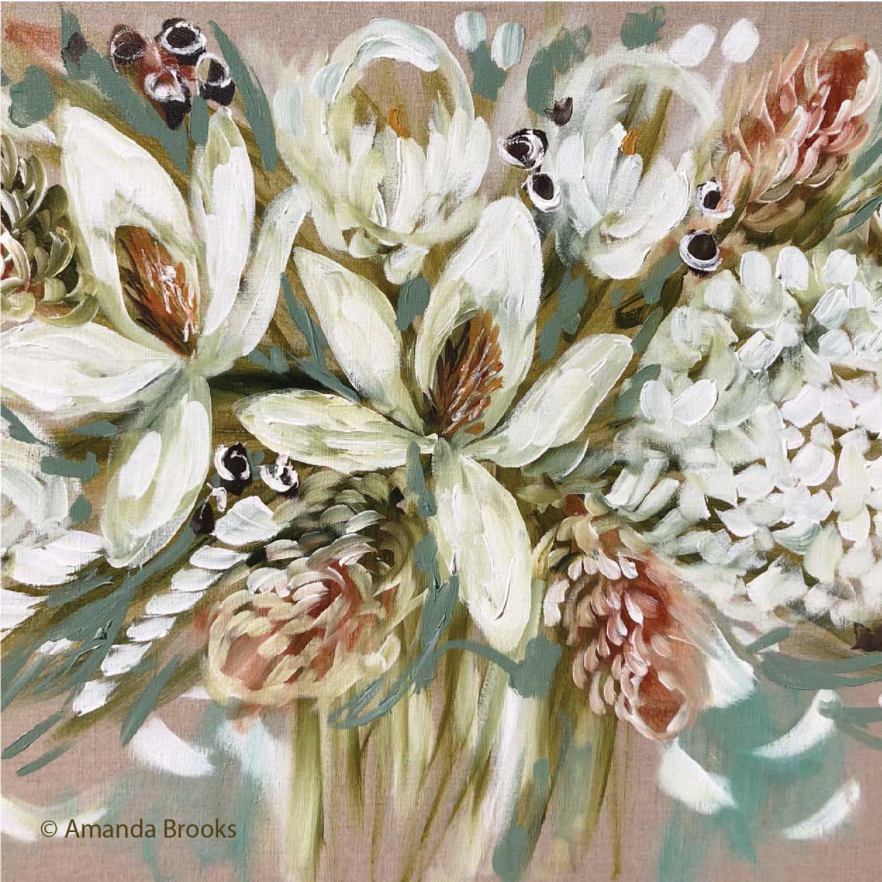 Lilli Rock - Coaster Magnolia and Banksia Set Of 4