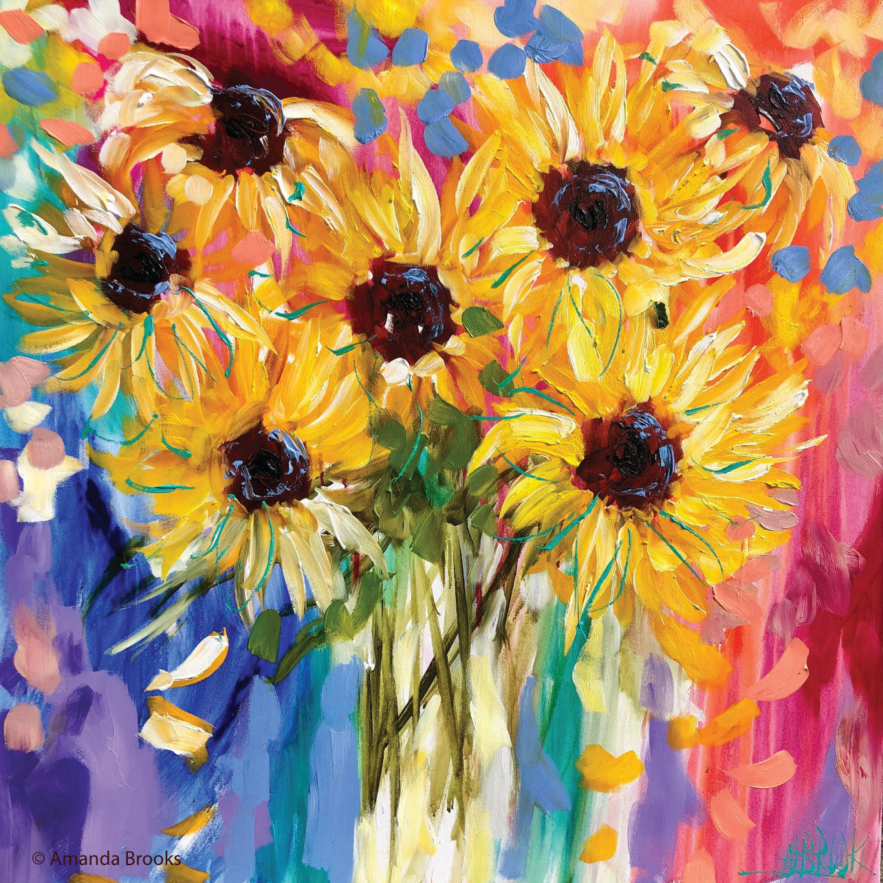 Lilli Rock - Coaster Sunflower Set Of 4