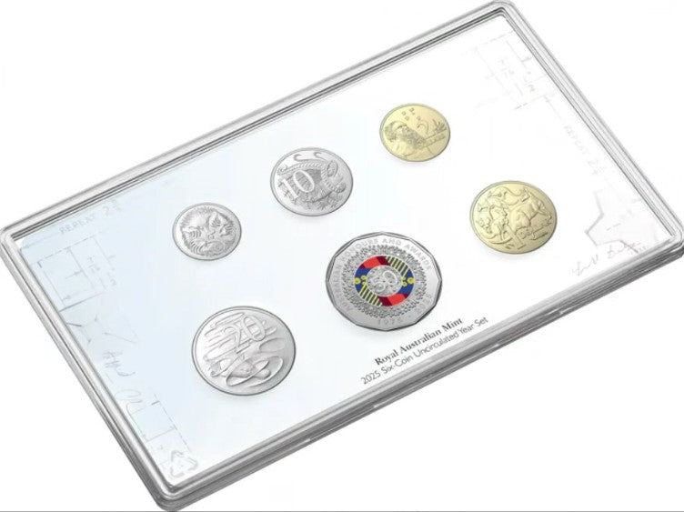 Royal Australian Mint - 2025 6 Coin Coloured Unc. Year Set 50th Anniversary of Australian Honours and Awards System