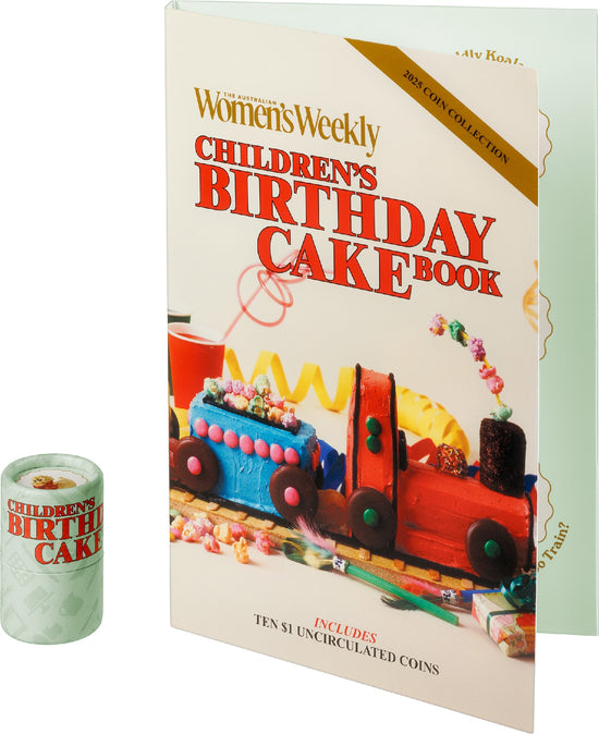 Royal Australian Mint - Birthday Cake Book 2025 $1 UNC Ten Coin Collection With Folder + $2 Choo Cho Train Coin