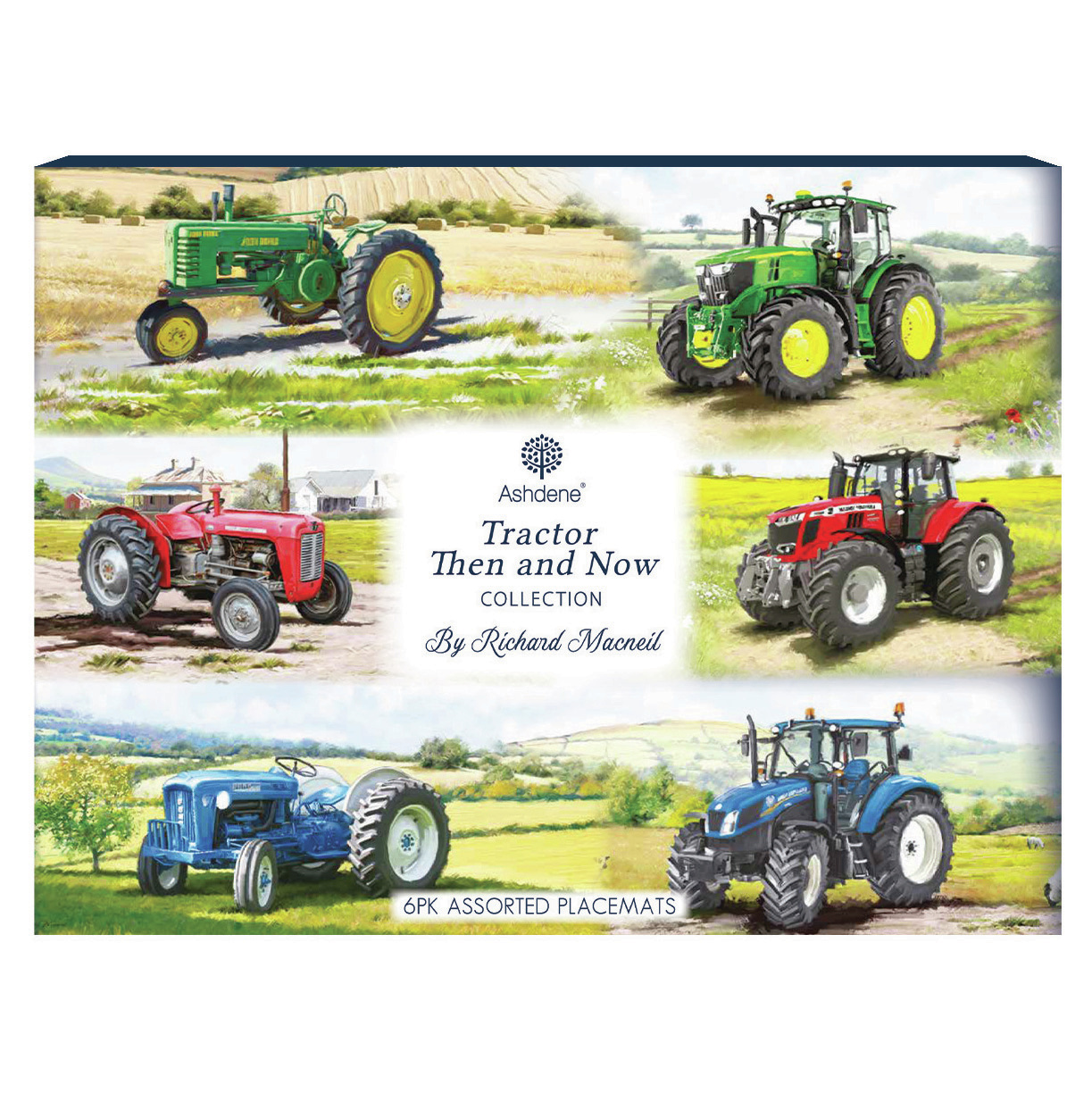 Tractors Then & Now Assorted 6pk Placemat