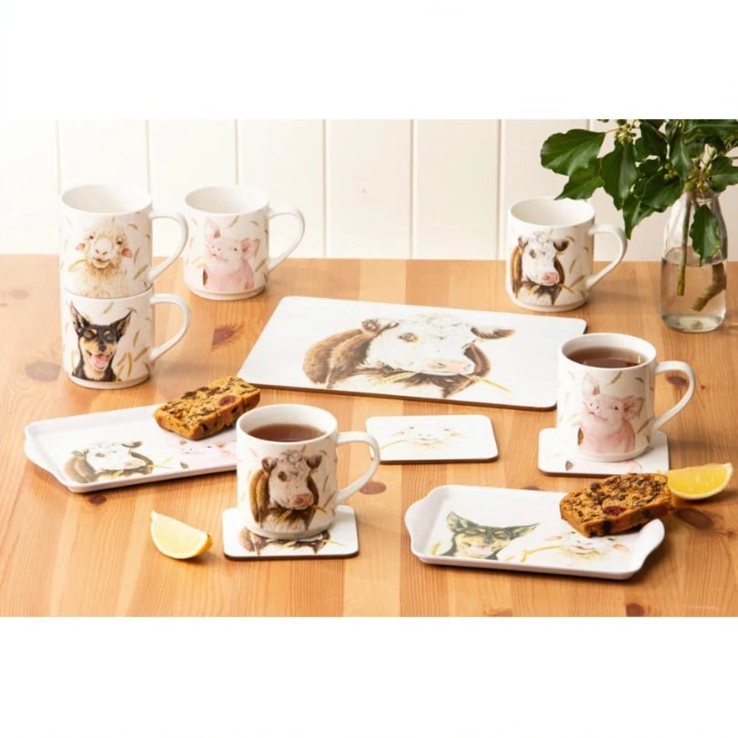 Ashdene - Farmyard Faces Stackable 4pk Mug