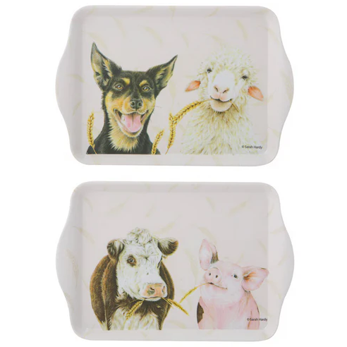 Ashdene - Farmyard Faces 2pk Scatter Tray