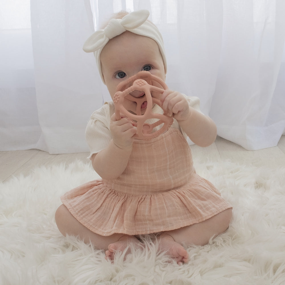 Silicone Teething Ball - Rose