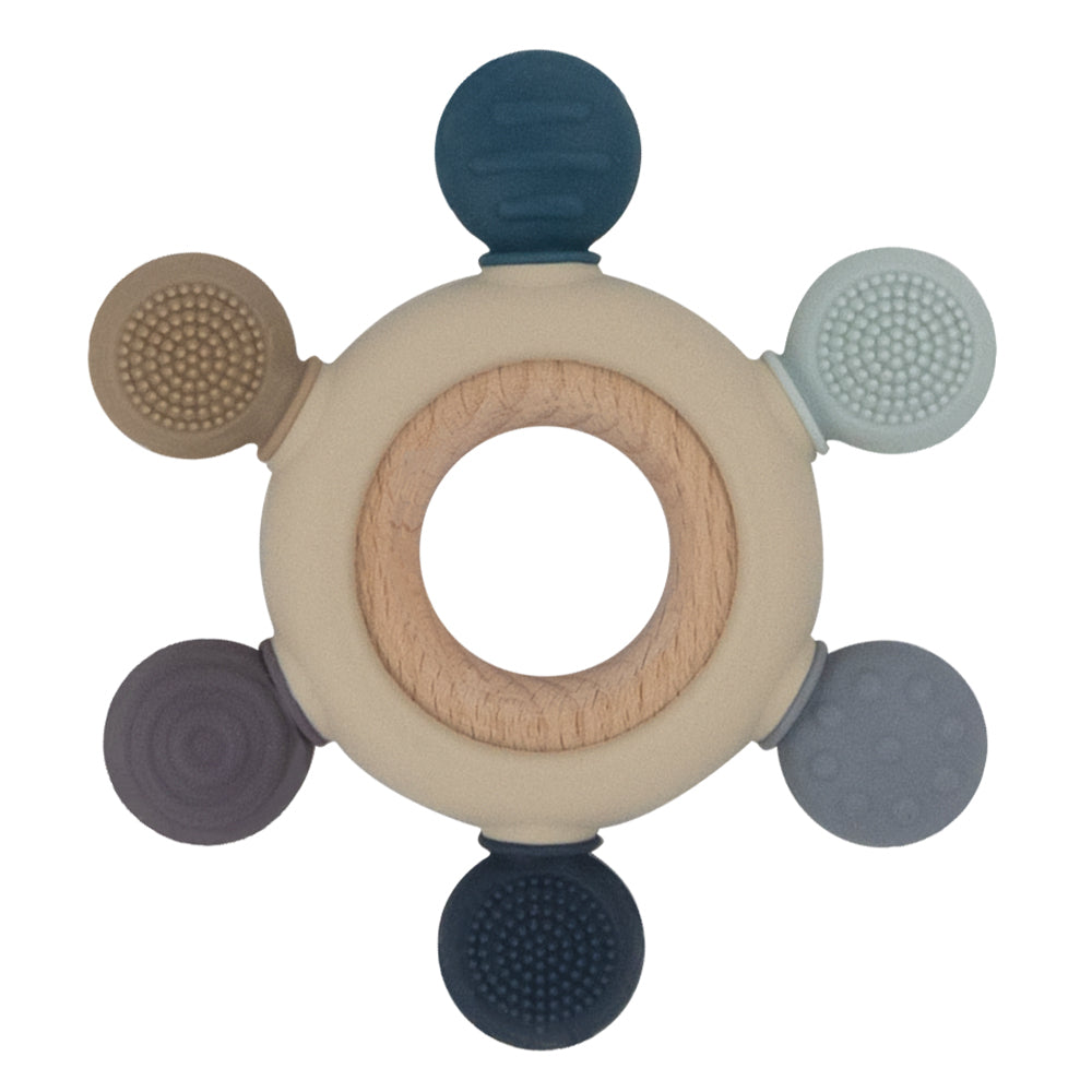 Multi-surface Teething Wheel - Steel Blue