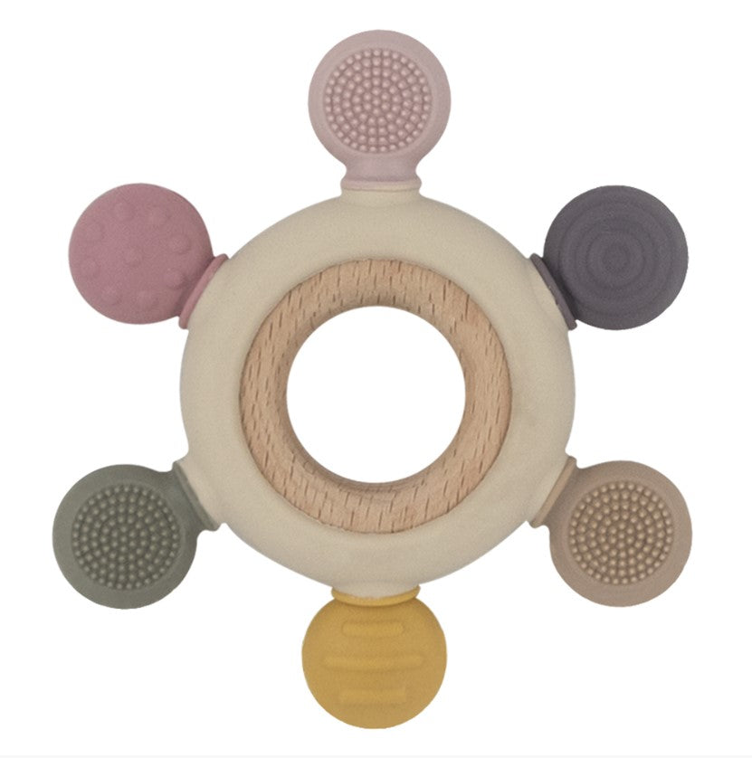 Multi-surface Teething Wheel - Rose