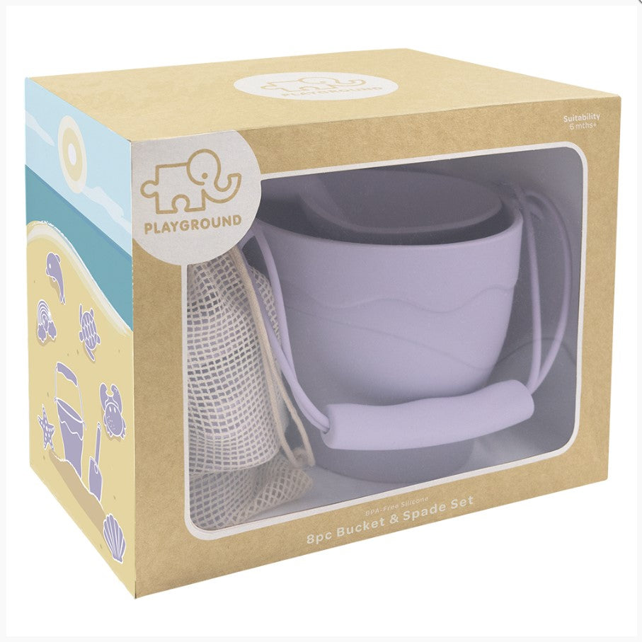 Silicone 8pc Bucket & Spade Set - Lilac