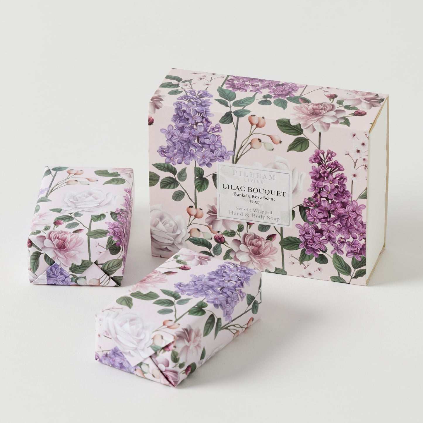 Lilac Bouquet Scented Soap Gift Set Of 2