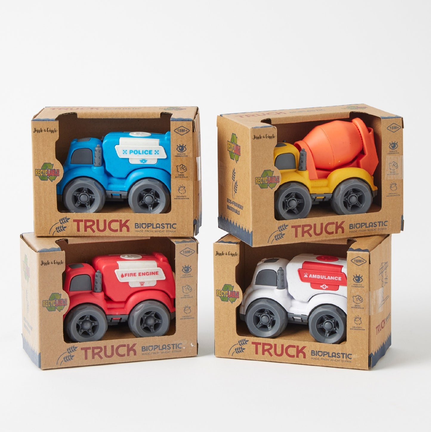Jiggle & Giggle | Bioplastic Police Utility Truck Small 