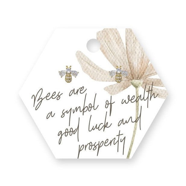 Beeutiful Bee's Earrings - Diamante Stud