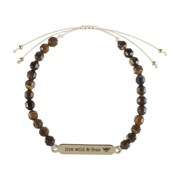 Beeutiful Bee's Beaded Bracelet - Tiger Eye