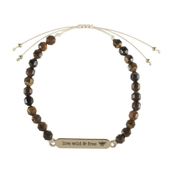Beeutiful Bee's Beaded Bracelet - Tiger Eye