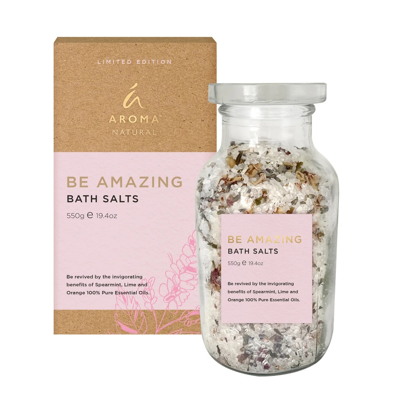 Aroma Natural Bath Salts - Be Amazing 550g