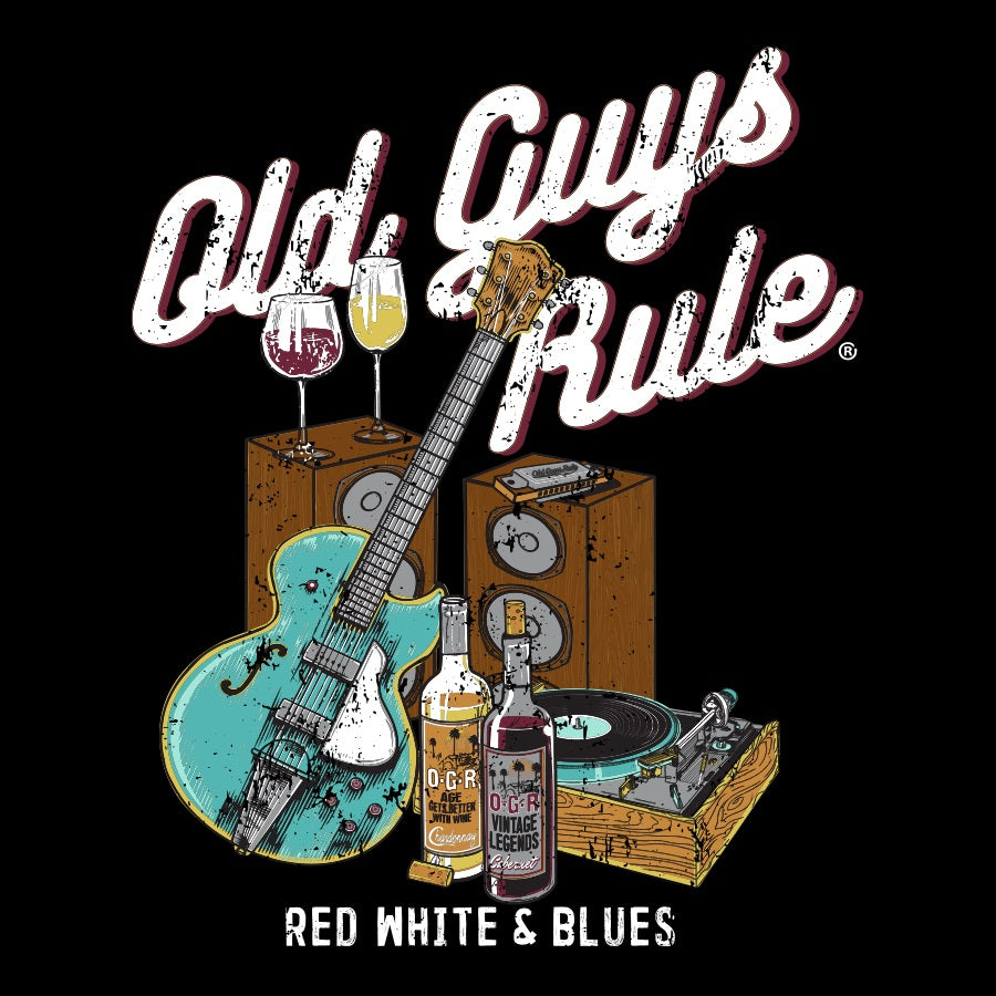 Red White & Blues Black T-shirt [sz:large]