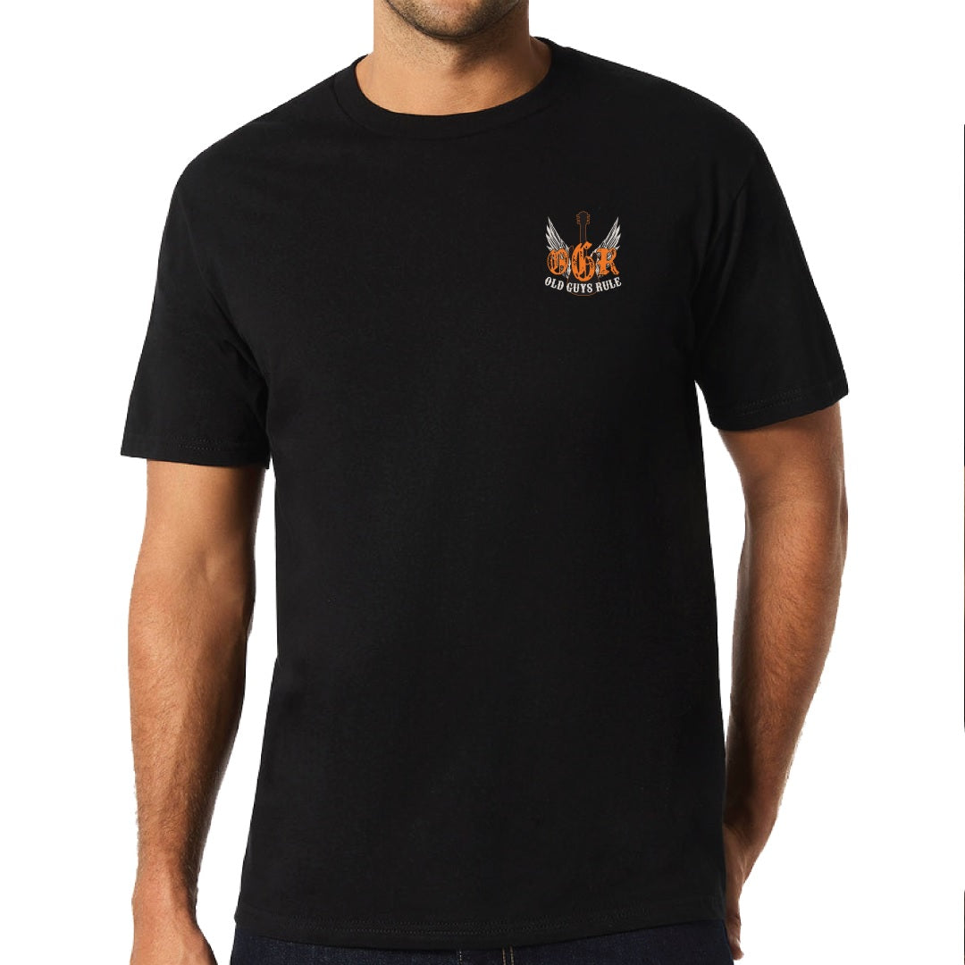 Old Guys Rock Black T-shirt [sz:large]