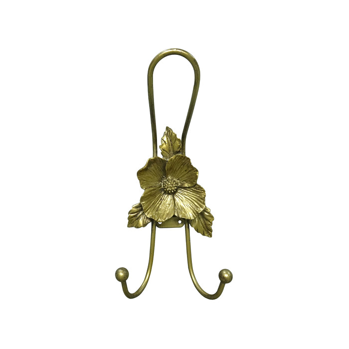 Millie Gold Wall Hook With Flower