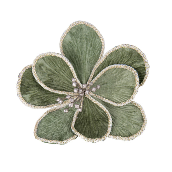 Clip On Magnolia Sage Rope