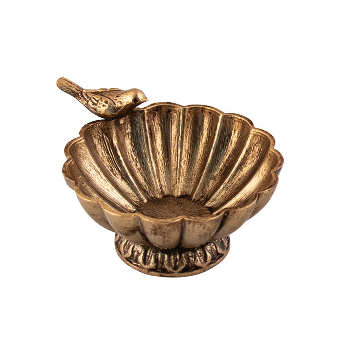 Terri Gold Pewter Bird Bowl