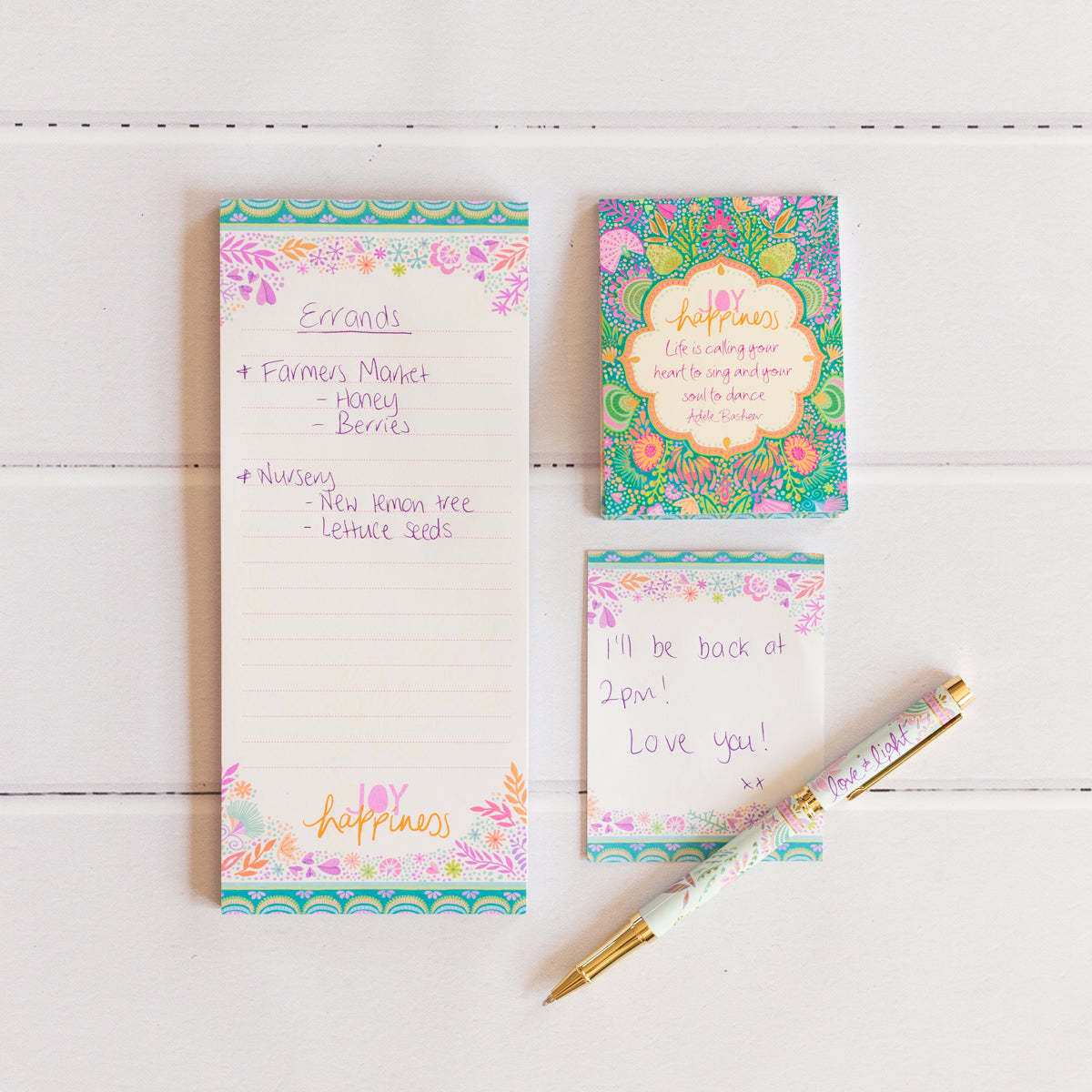Intrinsic | Magnetic List Pad | Joy & Happiness 